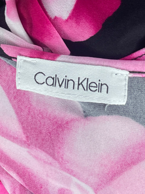 Blusa Calvin Klein Vuelo Floral Negro-Talla XL