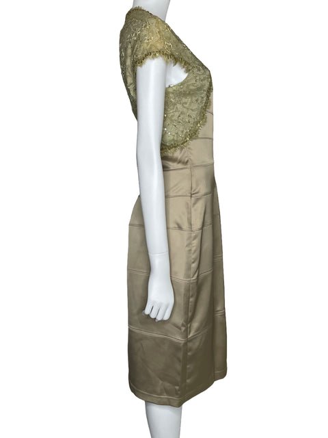 Vestido Tadashi Shoji Lentejuelas Dorado-Talla 12