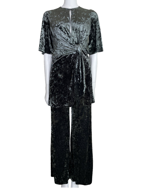 Set Zara Velvet Verde-Talla S