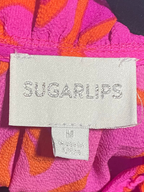 Vestido Sugar+Lips Vuelo Estampado Rosado-Talla M