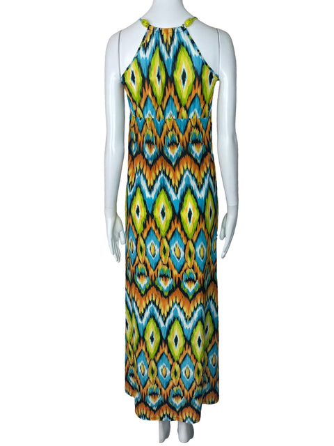 Vestido Dereck Heart Halter Estampado Azul-Talla S