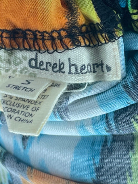 Vestido Dereck Heart Halter Estampado Azul-Talla S