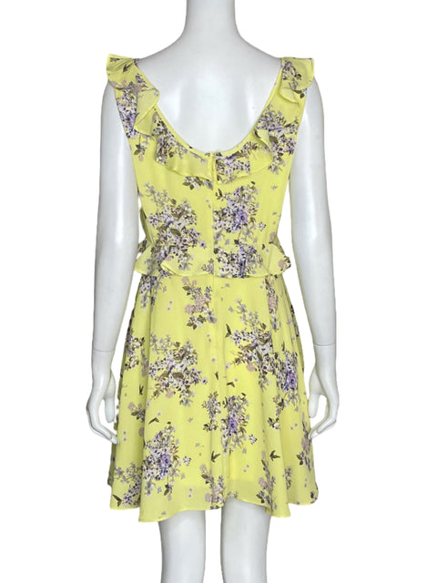 Vestido GB Flores Sin Mangas Amarillo -Talla M