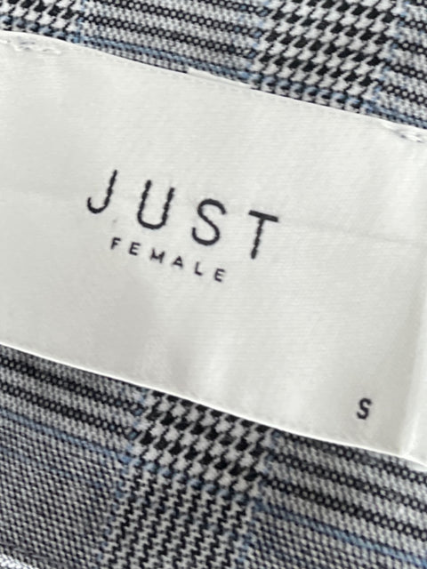 Vestido Just Female Cuadros Gris - Talla S