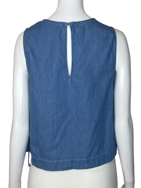 Top MNG Lazo Sin Mangas Azul-Talla XS