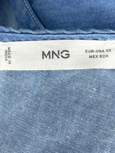 Top MNG Lazo Sin Mangas Azul-Talla XS