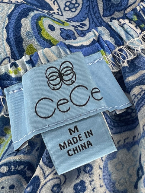 Blusa CeCe Estampada Bombacha Azul-Talla M