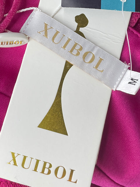 Vestido Xuibol Plisado Brillante Rosado-Talla M