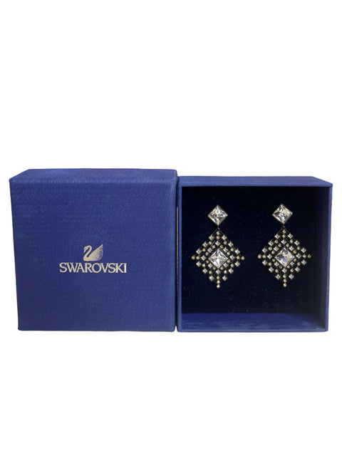 Aretes Swarovski Sienna Colgantes Plateado - Talla U