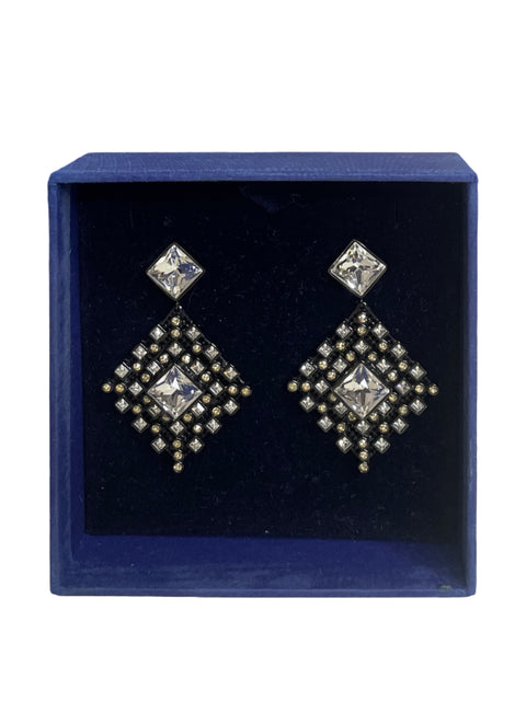 Aretes Swarovski Sienna Colgantes Plateado - Talla U