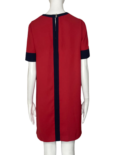 Vestido Tommy Hilfiger Midi Recto Rojo-Talla XS