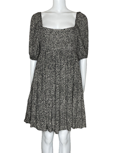 Vestido Neutral Ground Bonnie Puffed Sleeve Babydoll Blanco-Talla M