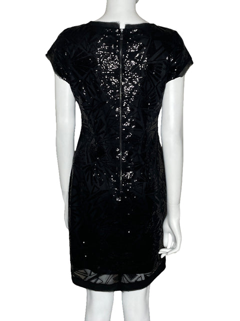 Vestido Vince Camuto Mini Lentejuelas Negro-Talla 8