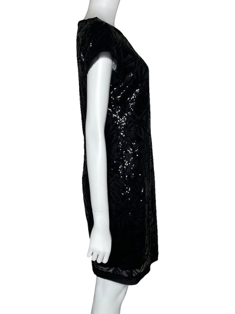 Vestido Vince Camuto Mini Lentejuelas Negro-Talla 8
