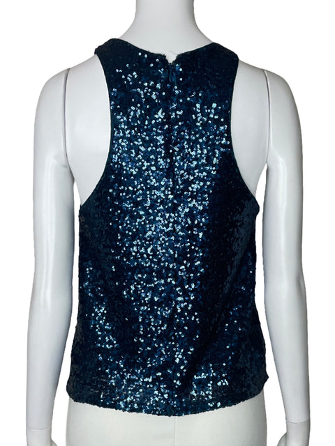 Top Dynamite Lentejuelas Sin Mangas Verde-Talla S