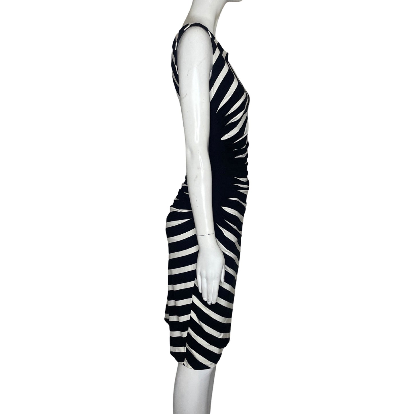 Vestido White House Black Market Rayas Blanco-Talla 2