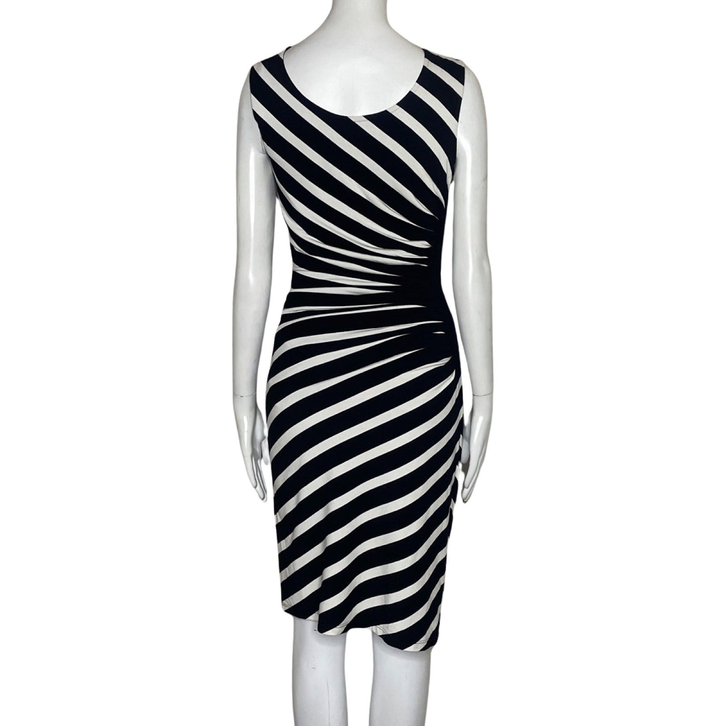 Vestido White House Black Market Rayas Blanco-Talla 2