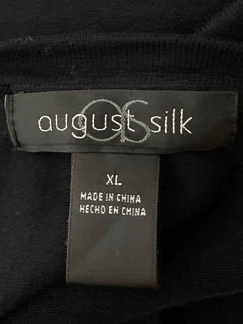 Blusa August Silk Manga Larga Negro-Talla XL
