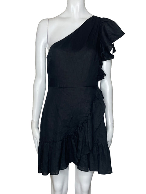 Vestido Banana Republic Vuelo One Shoulder Negro-Talla 0
