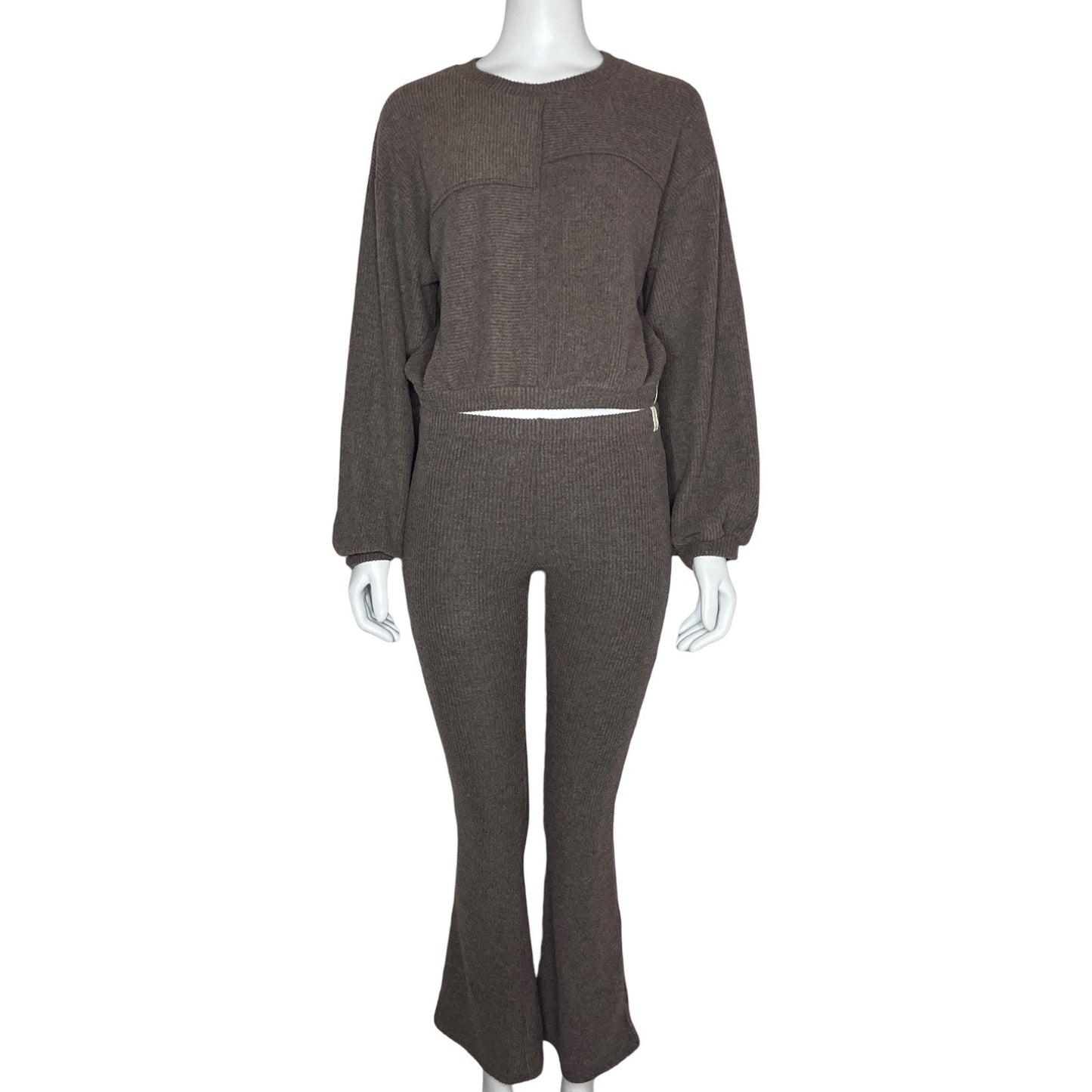 Set Kaveah Sweater y Pantalón Acanalado Marron - Talla XL