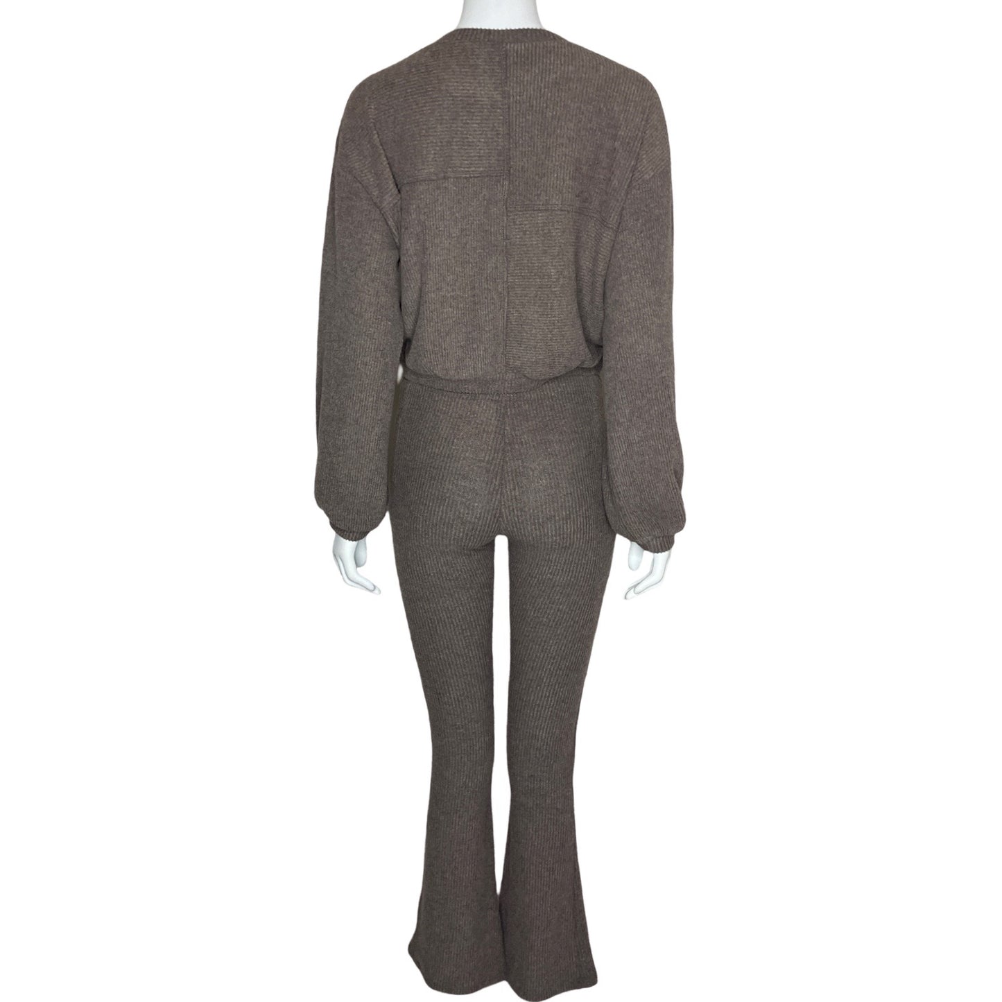 Set Kaveah Sweater y Pantalón Acanalado Marron - Talla XL