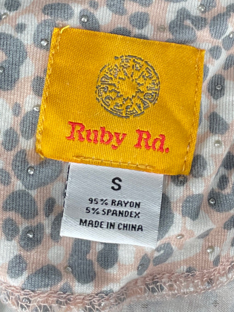 Blusa Ruby Rd. Animal Print Rosado-Talla S