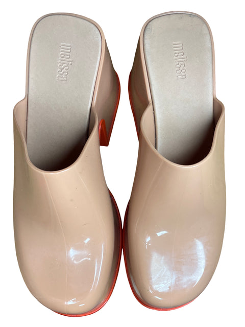 Calzado Melissa Tacon Tiras Beige -Talla 9