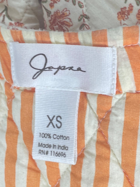 Chaleco Gapra Acolchado Floral Naranja-Talla XS