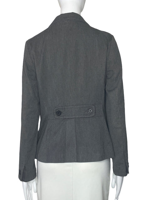 Blazer Banana Republic Botones Bolsillo Gris-Talla 6