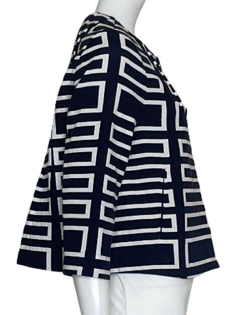 Blazer Peter Nygard Rectangulo Azul-Talla 6