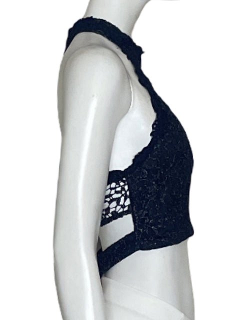 Top Sequin Hearts Encaje Azul-Talla 11
