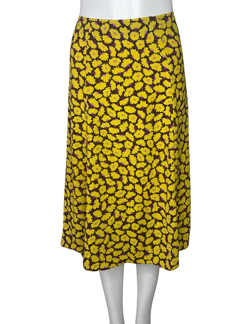 Falda Kate Spade Maxi Flores Amarillo-Talla 00