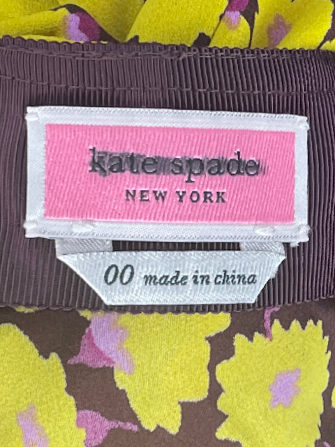 Falda Kate Spade Maxi Flores Amarillo-Talla 00