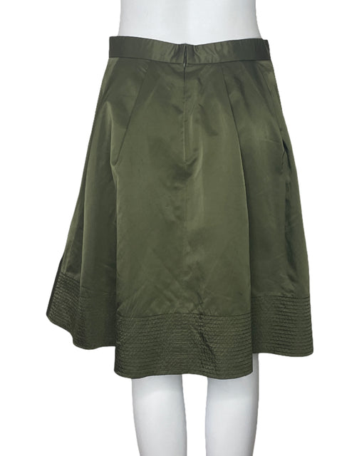 Falda Banana Republic Pliegues Acampanado Verde-Talla 8