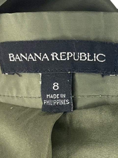 Falda Banana Republic Pliegues Acampanado Verde-Talla 8