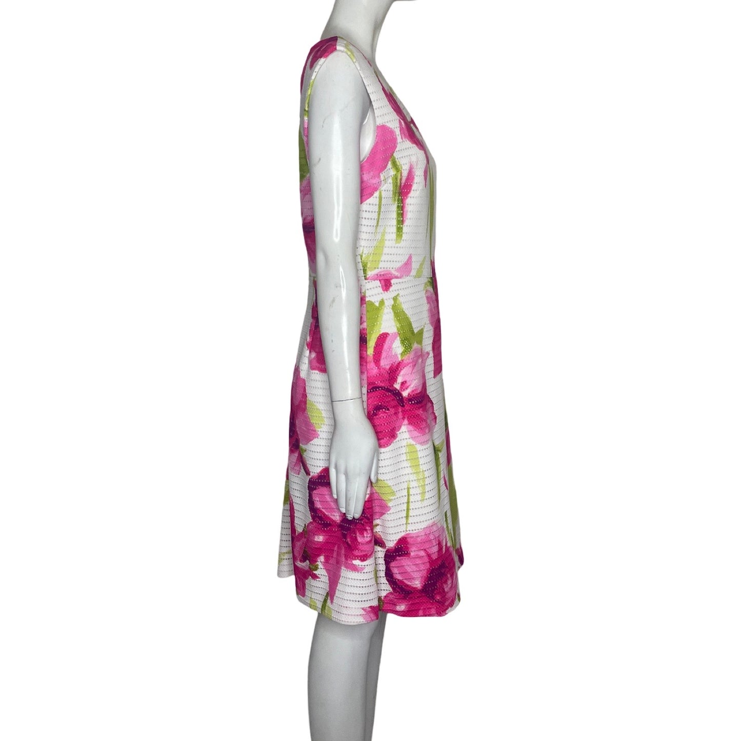 Vestido Sandra Darren Flores Blanco-Talla 10