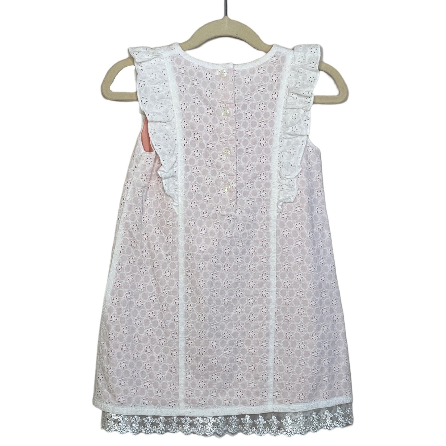 Vestido Mothercare Bordado Encaje Blanco-Talla
24-36M