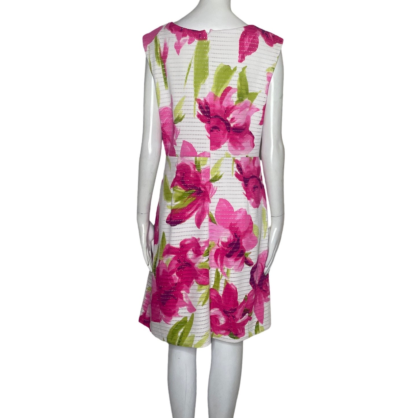 Vestido Sandra Darren Flores Blanco-Talla 10