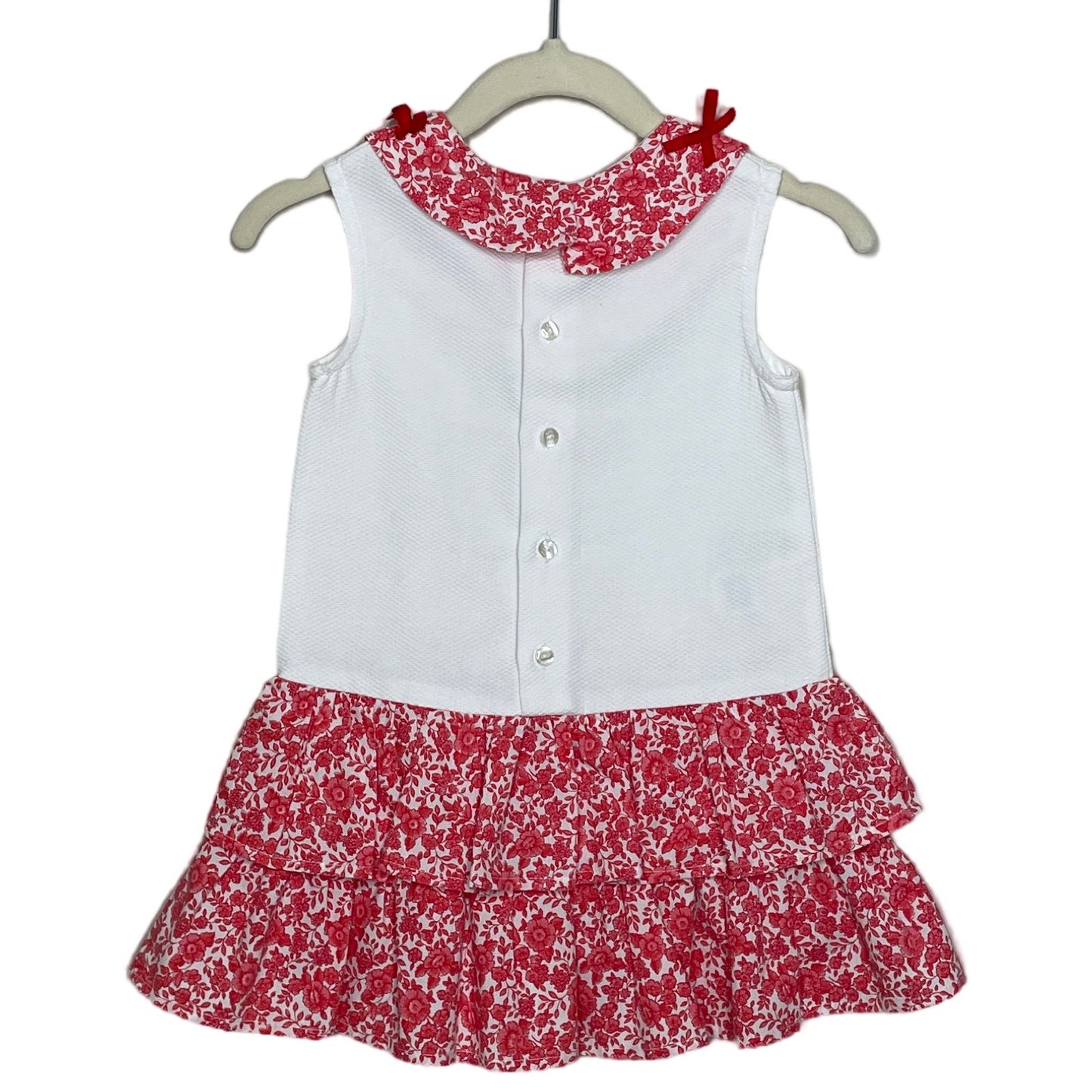 Vestido Tutto Piccolo Floral Vuelos Blanco-Talla 36M