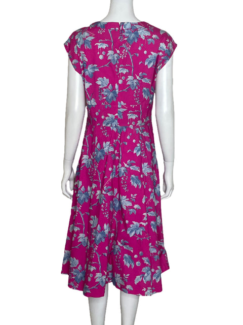 Vestido Carolina Herrera Floral Rosado-Talla 10