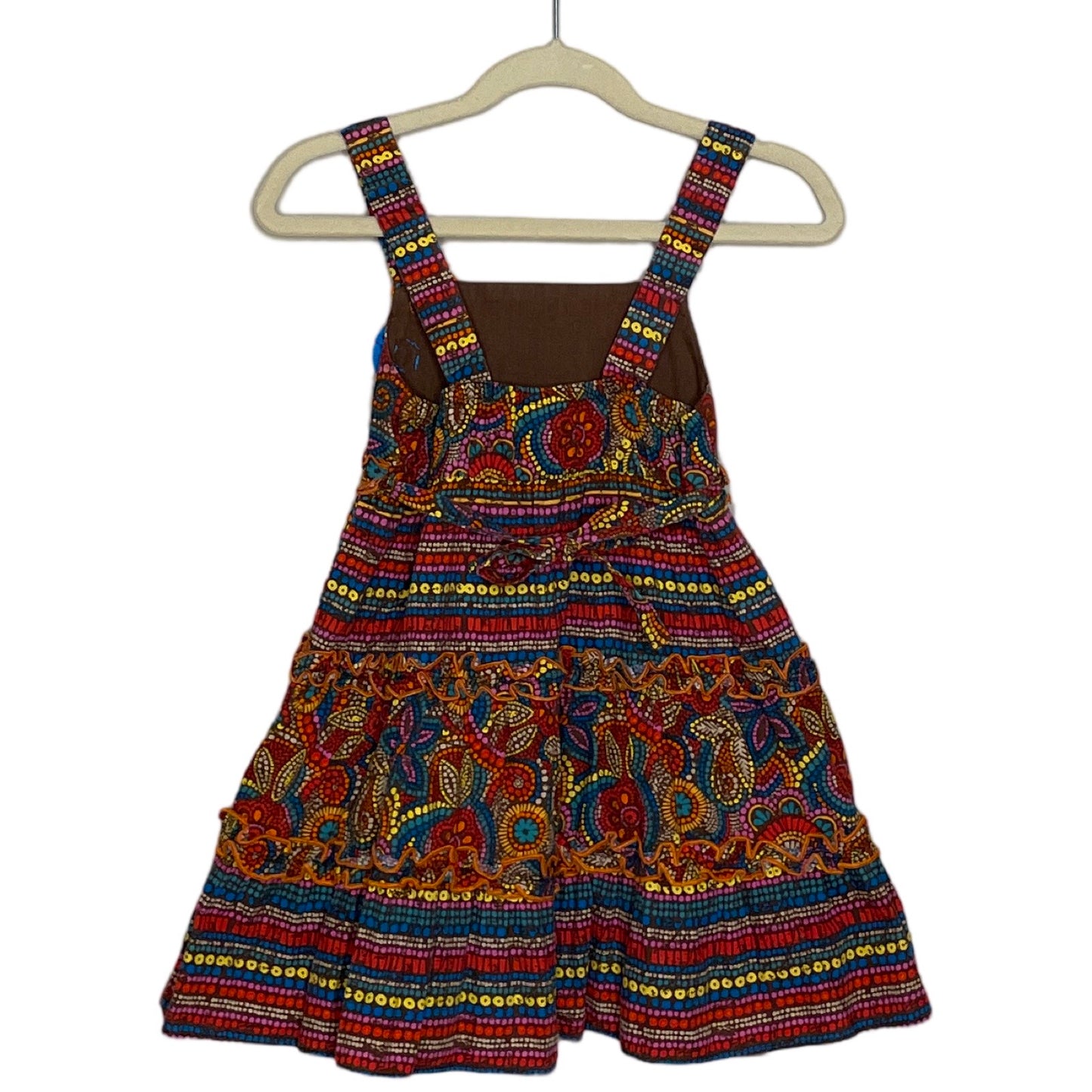 Vestido Youngland Estampado Sin Mangas Marrón
-Talla 3T