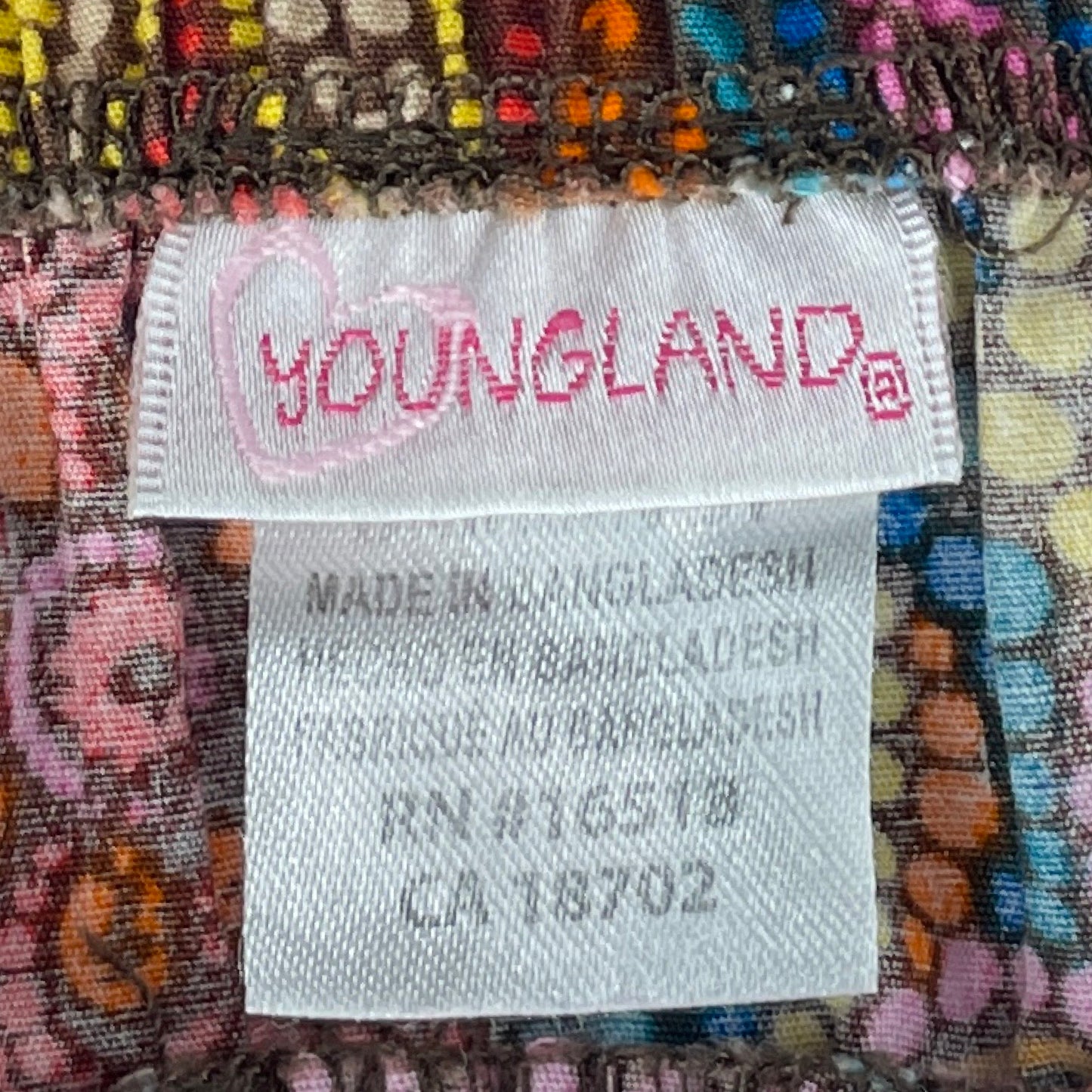 Vestido Youngland Estampado Sin Mangas Marrón
-Talla 3T