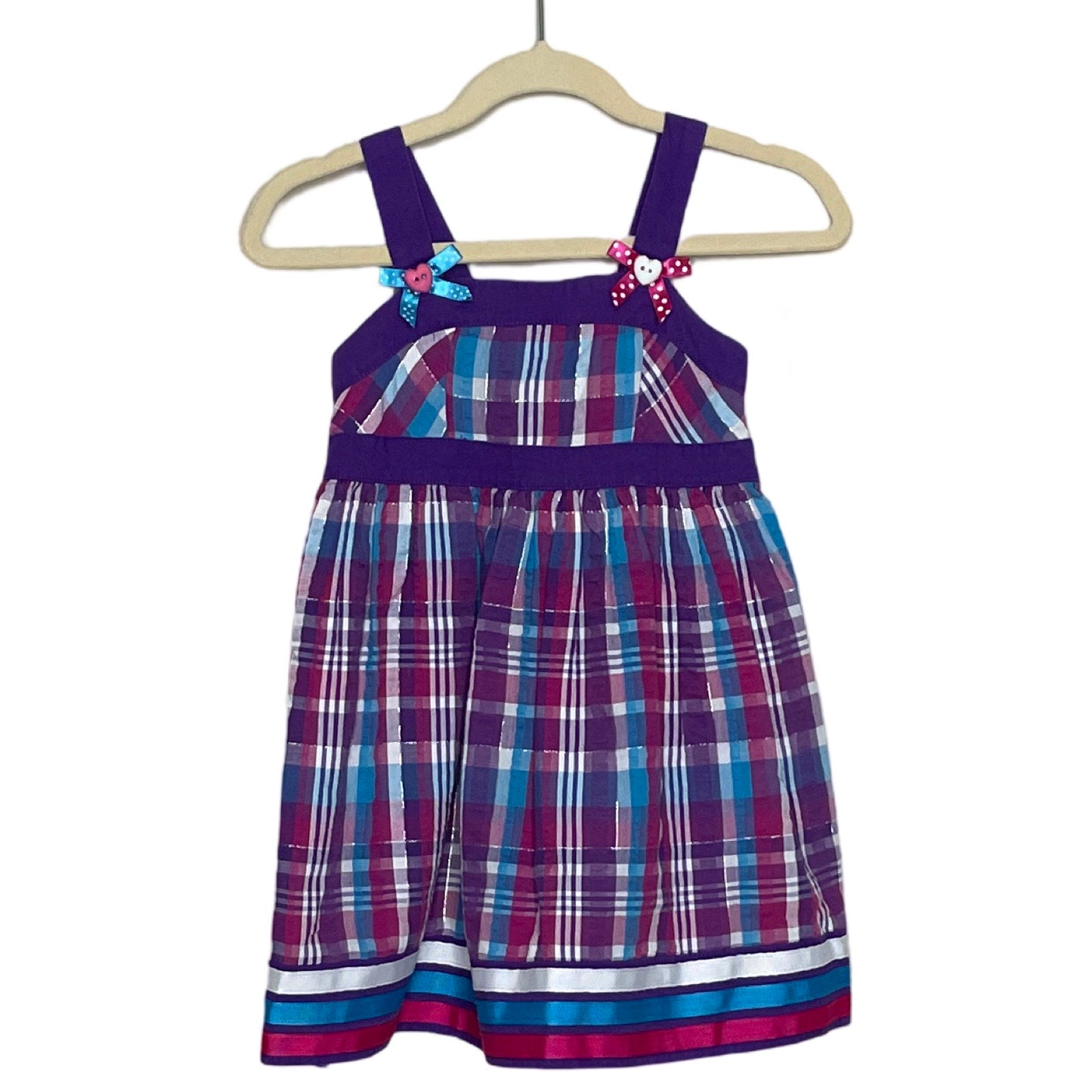 Vestido Youngland Rayas Sin Mangas Morado-Talla
3T