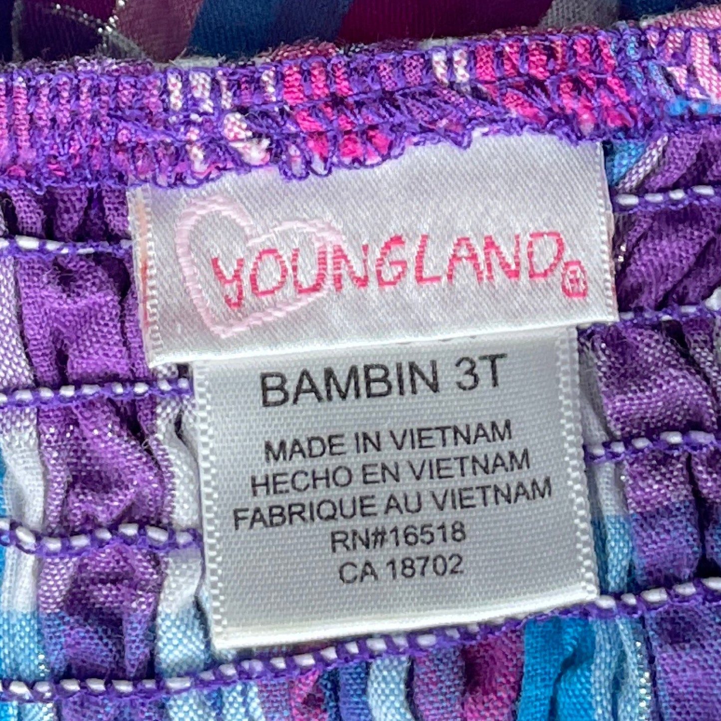 Vestido Youngland Rayas Sin Mangas Morado-Talla
3T