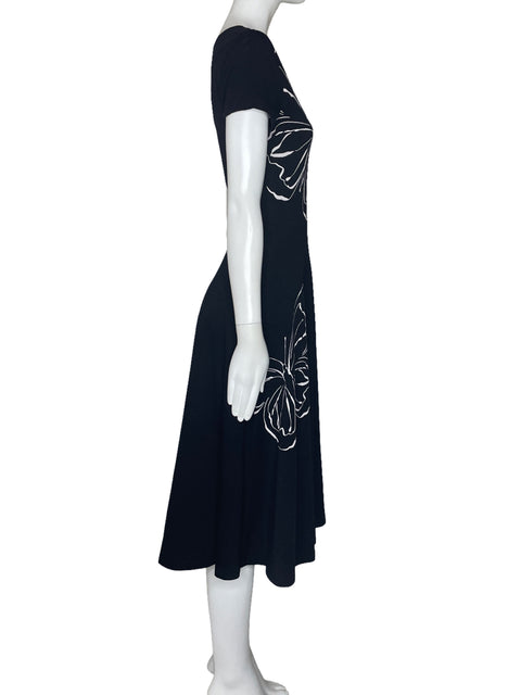 Vestido Desigual Estampado Mariposa Negro-Talla M