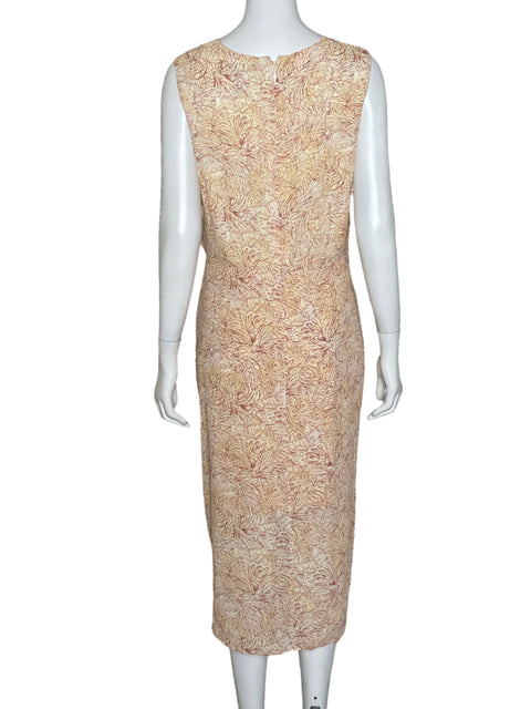 Vestido BCBG Doble Falda Estampado Amarillo-Talla L