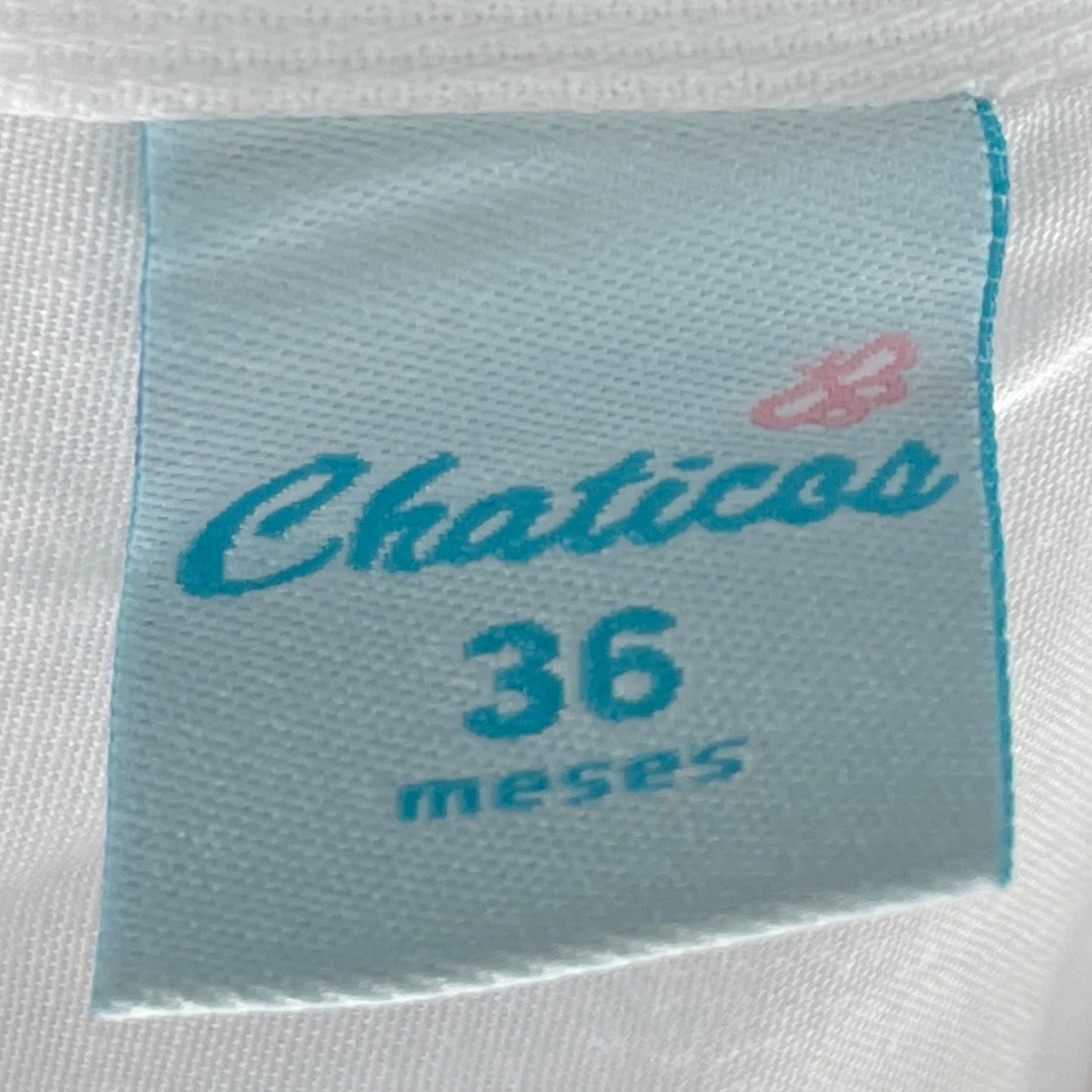 Vestido Chaticos Floral Lazo Blanco-Talla 36M