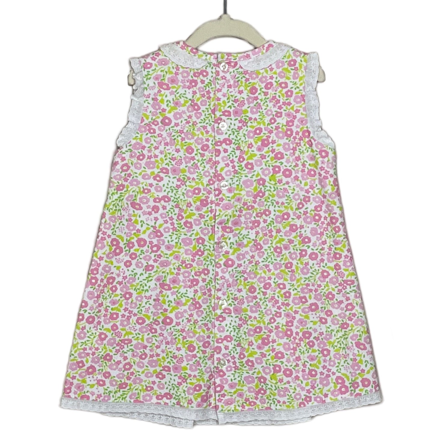 Vestido EPK Floral Plisado Blanco-Talla 3A