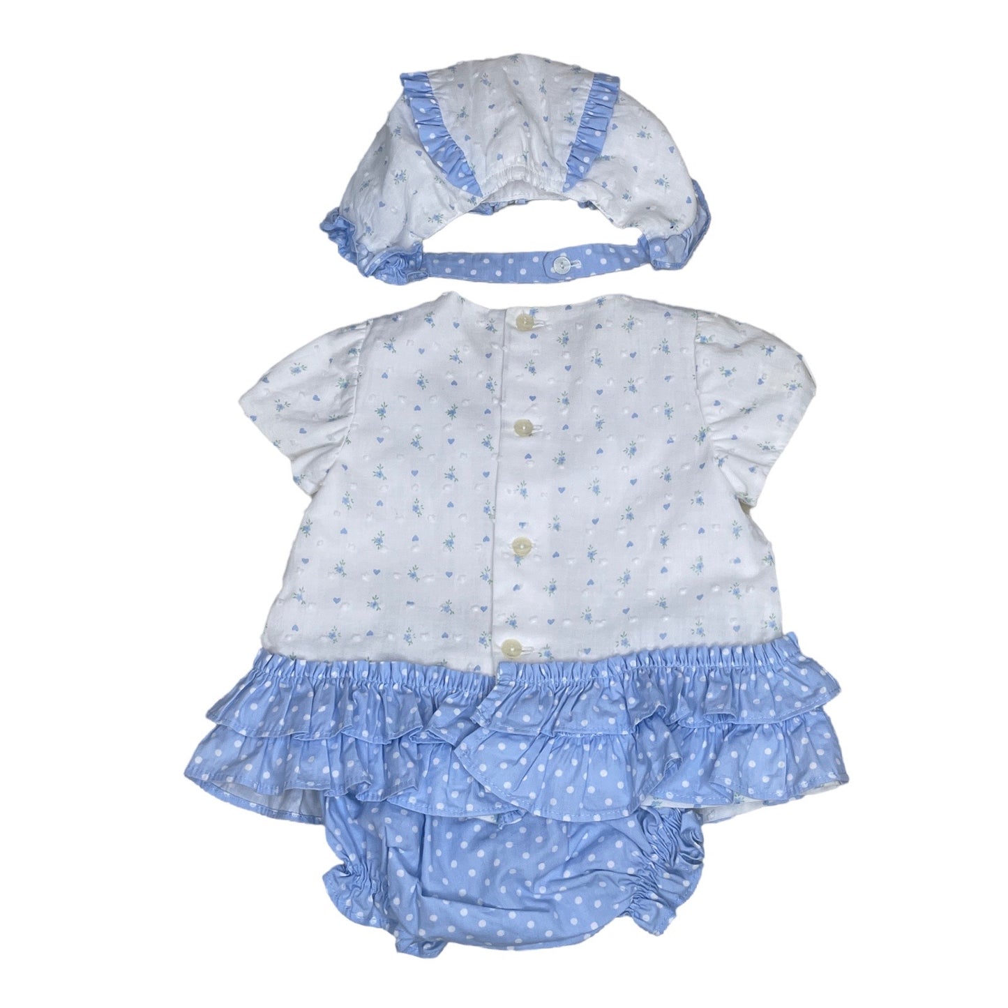 Set Dolce Petit Vuelos Encaje Blanco-Talla 3M