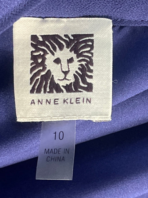 Falda Anne Klein Plisada Azul-Talla 10